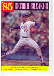 1986 Topps Baseball Cards      202     Dwight Gooden RB